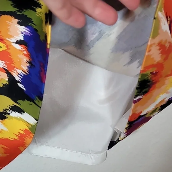 Tahari Cocktail Floral Dress Size 10 Sleeveless Knee Lined Multicolor Business - Picture 6 of 9